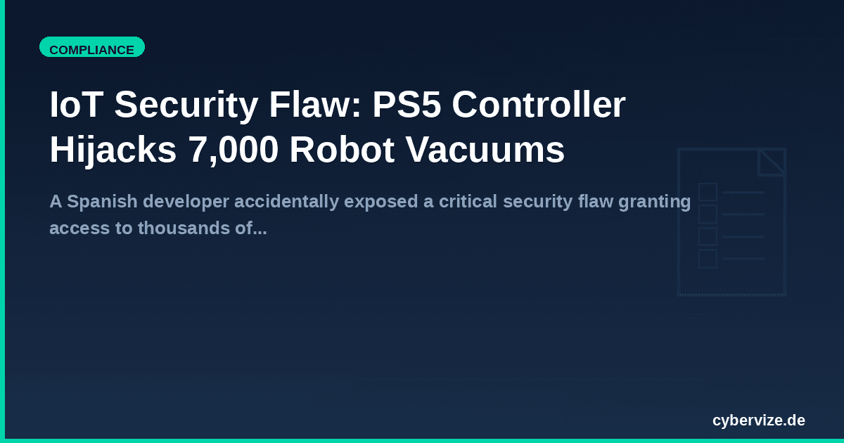 IoT Security Flaw: PS5 Controller Hijacks 7,000 Robot Vacuums