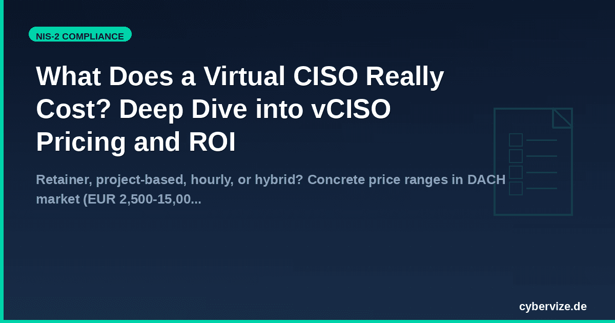 What Does a Virtual CISO Really Cost? Deep Dive into vCISO Pricing and ROI