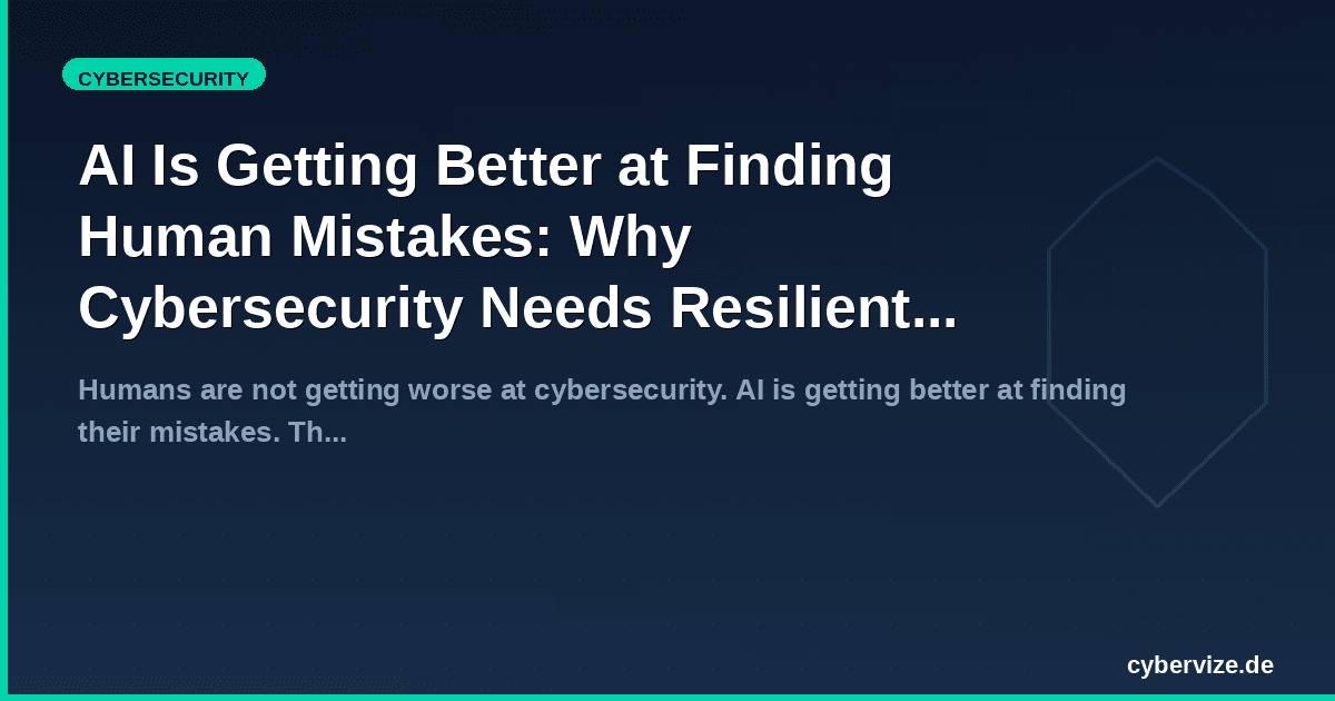 AI Is Getting Better at Finding Human Mistakes: Why Cybersecurity Needs Resilient Systems